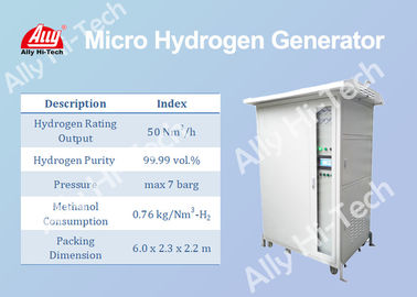 chất lượng Máy phát điện hydro siêu nhỏ gọn bằng cách cải tiến Metanol 50 Nm3 / H Xếp hạng đầu ra nhà máy